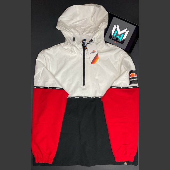Ellesse Orba 4 Zip Hooded Jacket White 
